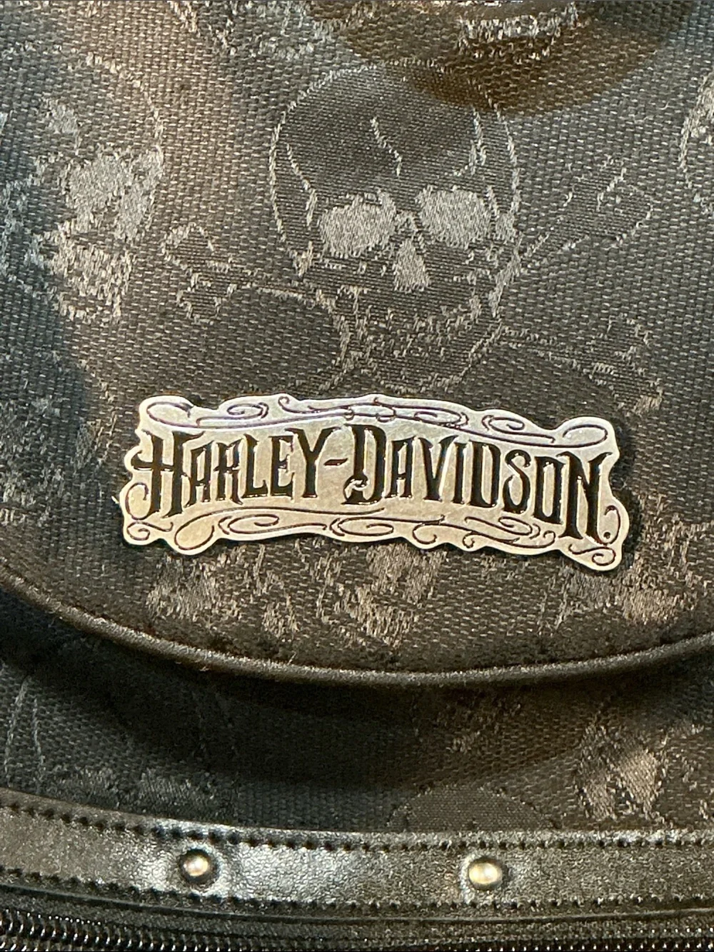 Harley-Davidson Black Skull Accent Backpack